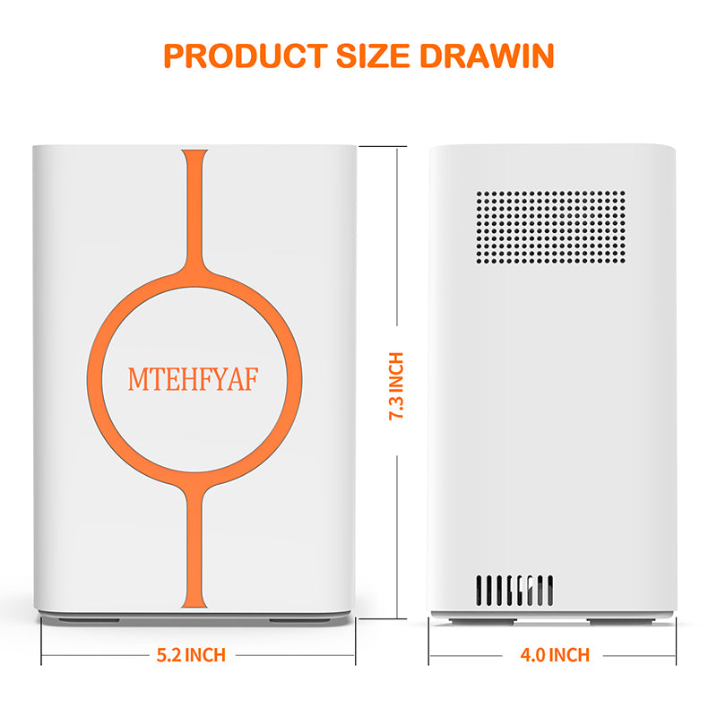 MTEHFYAF® 5L Pulse Portable Oxygen Concentrator with 93% High Oxygen Purity, Rechargeable Battery – Ideal for COPD, Emphysema, Home, and Outdoor Use